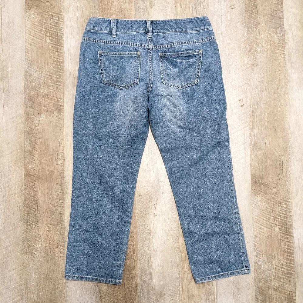 The Limited Denim Slim Boyfriend Cropped Jeans Women's Size 4 - Picture 3 of 7